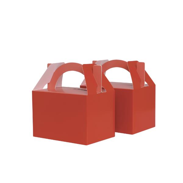 10 Pack Cherry Red Lunch Box - 12.5cm x 13.5cm x 8.5cm