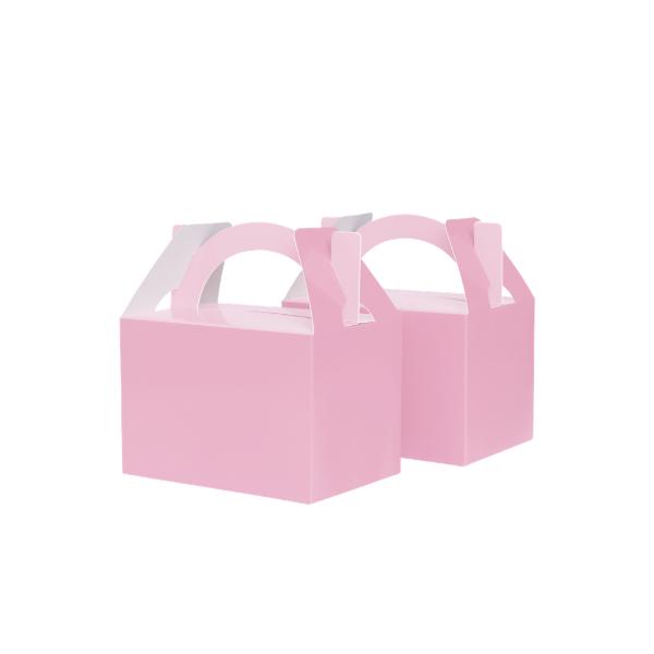 10 Pack Pastel Pink Lunch Box - 12.5cm x 13.5cm x 8.5cm