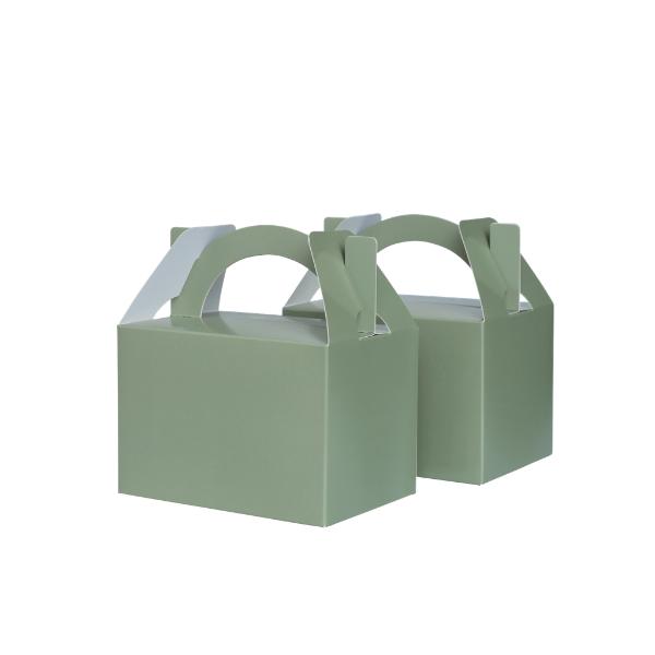 10 Pack Eucalyptus Green Lunch Box - 12.5cm x 13.5cm x 8.5cm