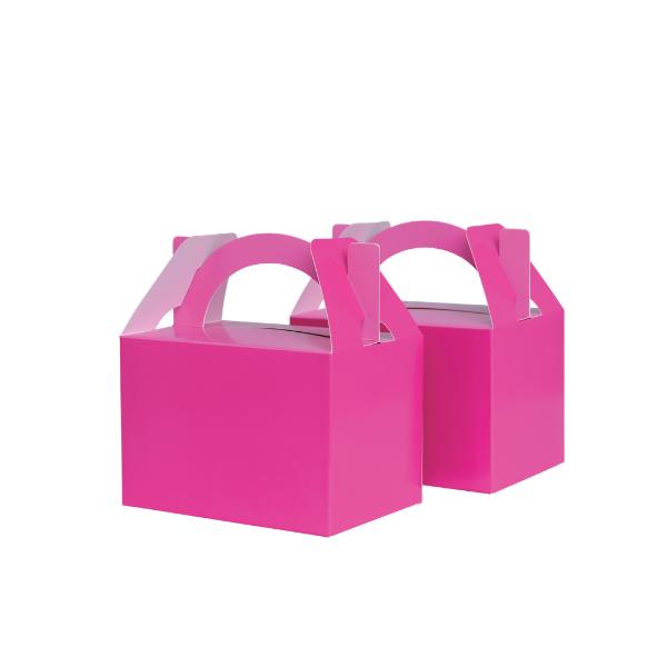 10 Pack Flamingo Pink Lunch Box - 12.5cm x 13.5cm x 8.5cm