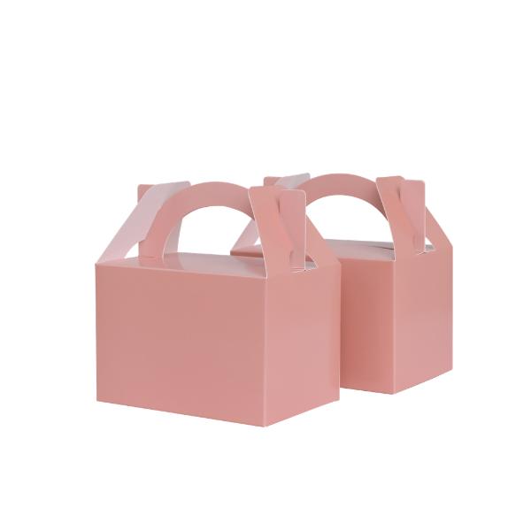 10 Pack Rose Pink Lunch Box - 12.5cm x 13.5cm x 8.5cm
