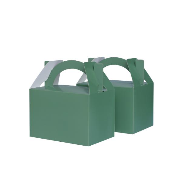 10 Pack Sage Green Lunch Box - 12.5cm x 13.5cm x 8.5cm
