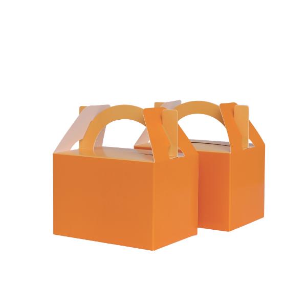 10 Pack Tangerine Orange Lunch Box - 12.5cm x 13.5cm x 8.5cm