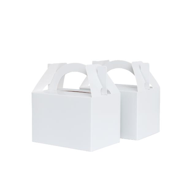 10 Pack White Lunch Box - 12.5cm x 13.5cm x 8.5cm