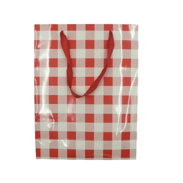 Red Gingham Paper Bag