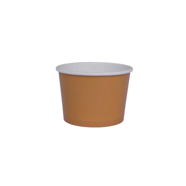10 Pack Acorn Brown Gelato Paper Cup - 7.3cm x 6cm x 5.2cm