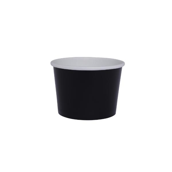 10 Pack Black Gelato Paper Cup - 7.3cm x 6cm x 5.2cm