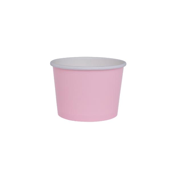 10 Pack Pastel Pink Gelato Paper Cup - 7.3cm x 6cm x 5.2cm