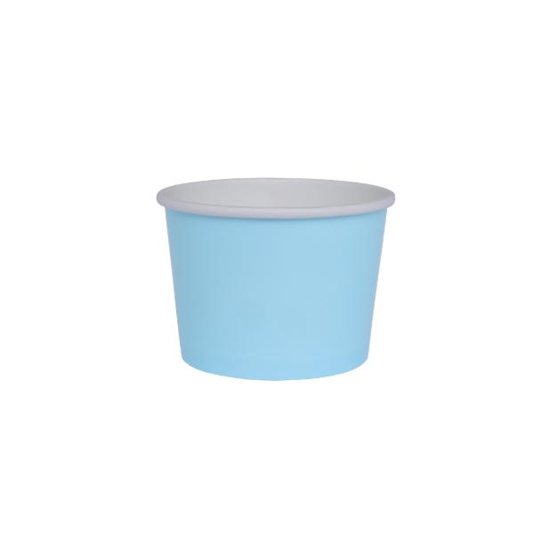 10 Pack Pastel Blue Gelato Paper Cup - 7.3cm x 6cm x 5.2cm