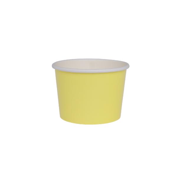10 Pack Pastel Yellow Gelato Paper Cup - 7.3cm x 6cm x 5.2cm