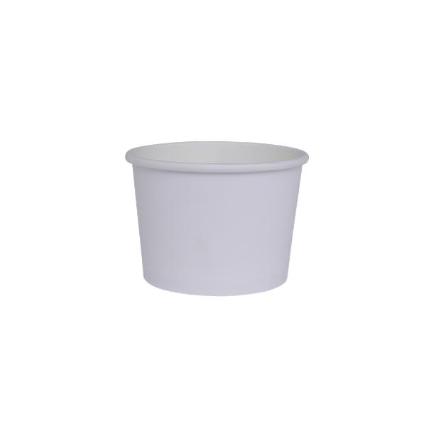 10 Pack White Gelato Paper Cup - 7.3cm x 6cm x 5.2cm