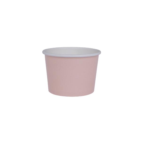 10 Pack White Sand Gelato Paper Cup - 7.3cm x 6cm x 5.2cm