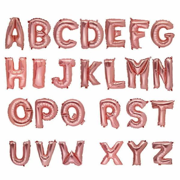Rose Gold Letter J Foil Balloon - 36cm