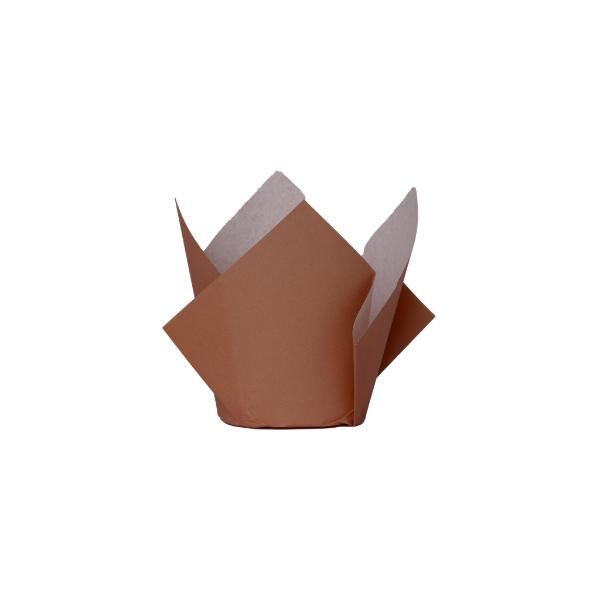 20 Pack Acorn Brown Tulip Cupcake Case - 5cm x 8cm