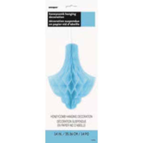 Powder Blue Honeycomb Chandelier Decoration - 35.56cm