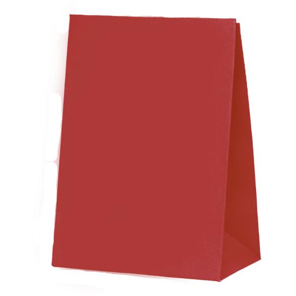 10 Pack Cherry Red Paper Bag - 18cm x 13cm x 8cm