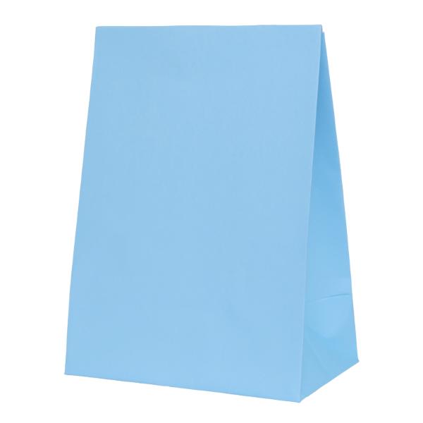 10 Pack Pastel Blue Paper Bag - 18cm x 13cm x 8cm