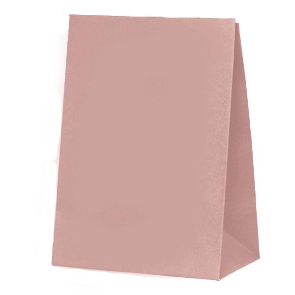 10 Pack Rose Pink Paper Bag - 18cm x 13cm x 8cm