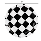 Load image into Gallery viewer, 8 Pack Round Checkered Plate - 22cm
