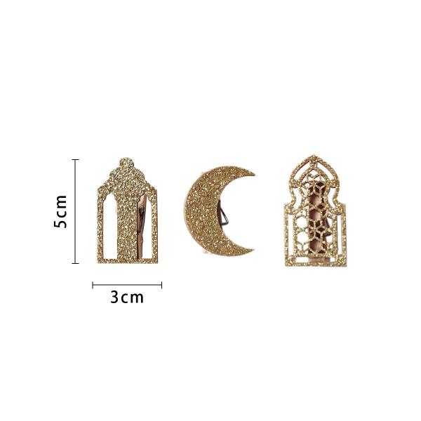 12 Pack Gold Ramadan Decoration - 5cm x 3cm