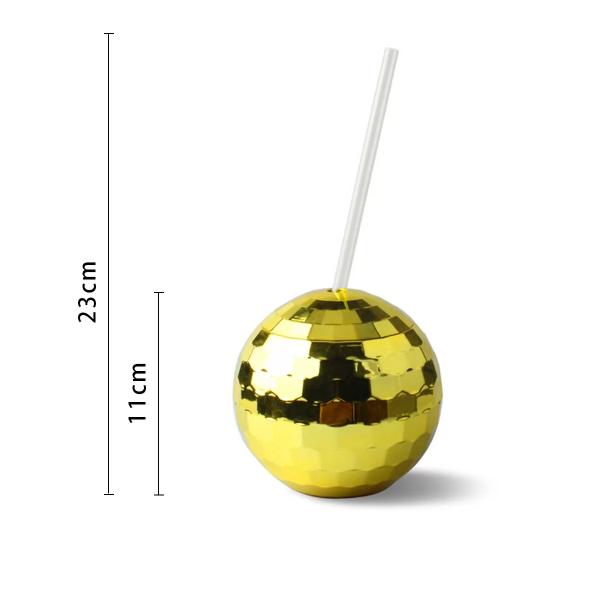 Gold Disco Ball Cup - 600ml