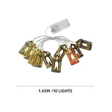Load image into Gallery viewer, 10 Eid LED Light Lantern Garland - 165cm
