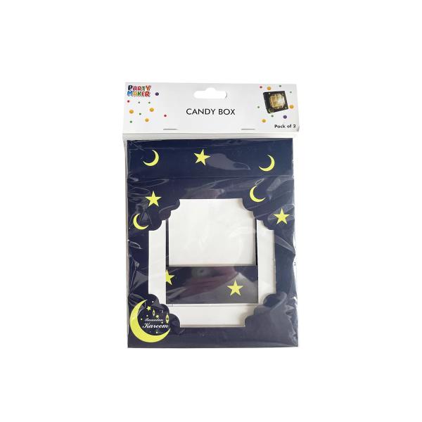 Navy Blue Ramadan Kareem Candy Box - 15cm x 3.5cm x 15cm