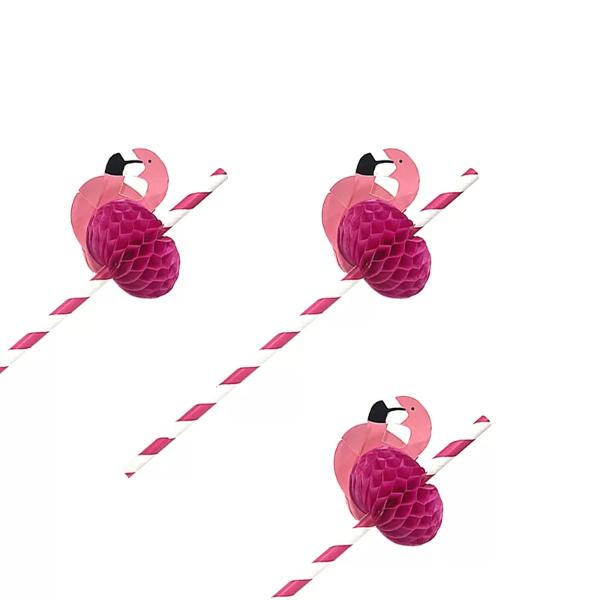 Flamingo Paper Straws