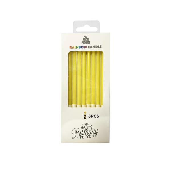 8 Pcs Candle Set - Yellow