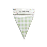 Load image into Gallery viewer, Green Gingham Bunting - 350cm

