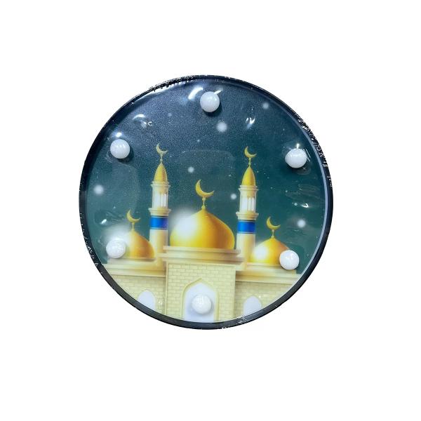 Round LED Light Mosque - 16cm x 16cm x 2.9cm