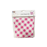 Load image into Gallery viewer, 10 Pack Pink Gingham Popcorn Box - 10cm x 6cm x 15cm
