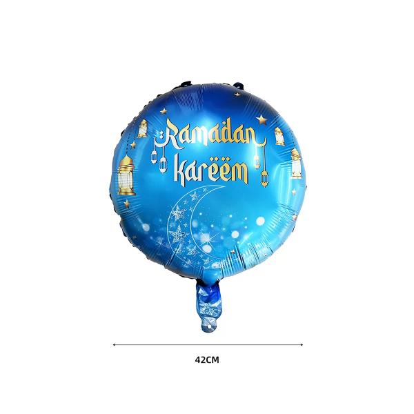 Blue Ramadan Kareem Foil Balloon - 42cm