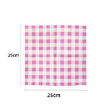 Load image into Gallery viewer, 25 Pack Pink Gingham Cocktail Napkin - 25cm x 25cm
