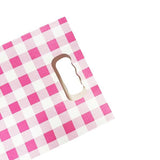 Load image into Gallery viewer, 6 Pack Pink Gingham Paper Bag - 12cm x 6cm x 18.5cm
