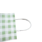 Load image into Gallery viewer, 10 Pack Green Gingham Paper Bag - 15cm x 8cm x 12cm

