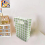 Load image into Gallery viewer, 6 Pack Green Gingham Paper Bag - 12cm x 6cm x 18.5cm
