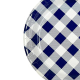 Load image into Gallery viewer, 20 Pack Blue Gingham Paper Plate - 17cm
