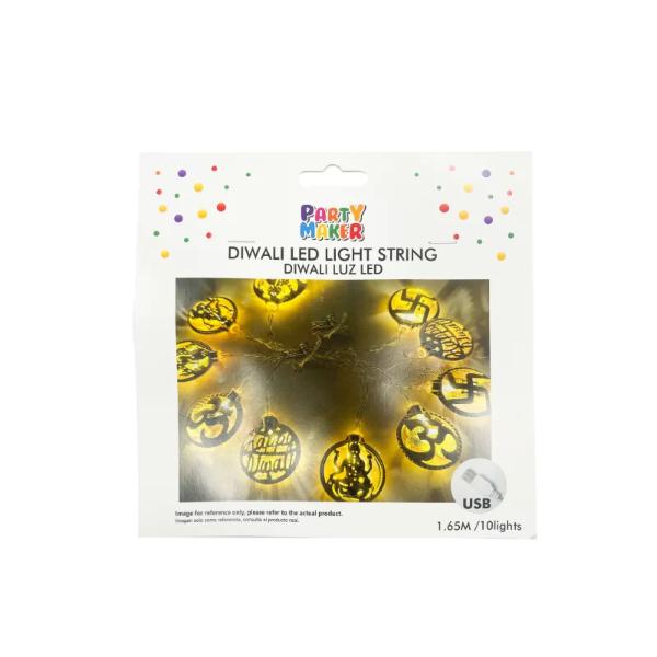 10 Diwali Diya Light String - 165cm