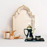 Load image into Gallery viewer, Arabic Metal Ceramic Black Incense Burner Set - 21cm x 16cm
