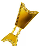 Load image into Gallery viewer, Arabic Metal Ceramic Gold Incense Burner - 12.5cm x 23.5cm
