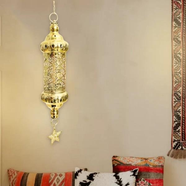 Ramadan Led Musical Hanging Lantern - 10.5cm x 73cm