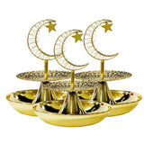 Load image into Gallery viewer, 2 Tier Ramadan Serving Trays With Moon Led Light - 19cm x 21cm
