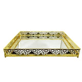 Load image into Gallery viewer, Eid Golden Rectangle Serving Tray - 20cm
