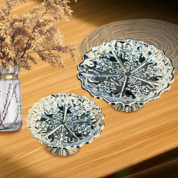 2 Pack Leaf Serving Tray Set