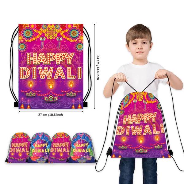 Happy Diwali Backpack - 34cm x 27cm