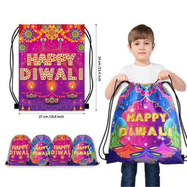 Happy Diwali Backpack - 40.5cm x 35cm x 31cm