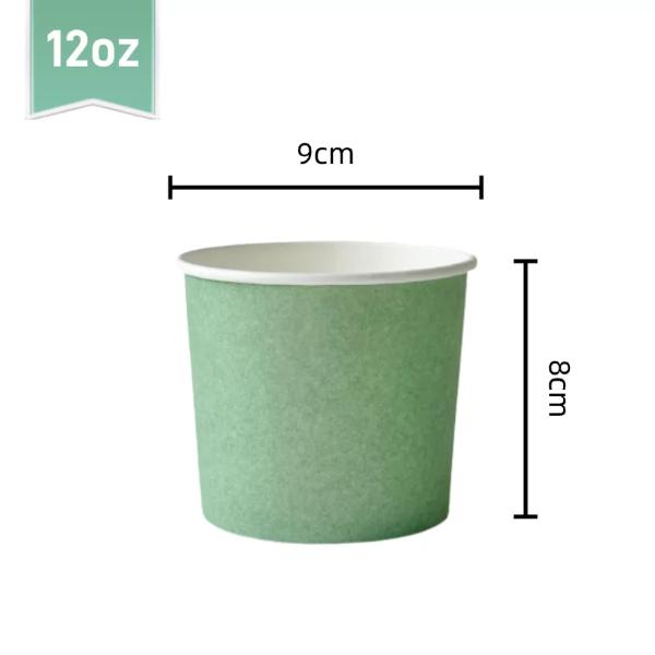 24 Pack Sage Paper Tubs - 12oz