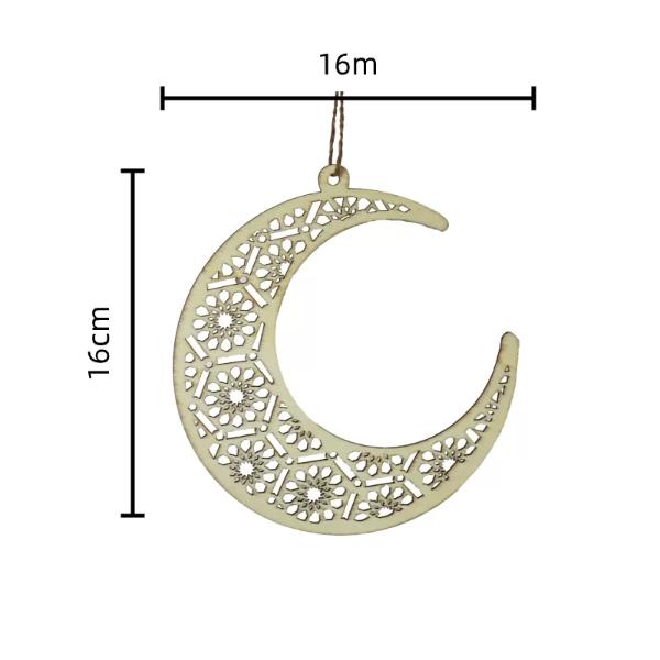 Wooden Moon Ornament - 16cm