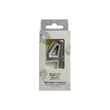 Load image into Gallery viewer, Metallic Silver Number 4 Candle Cake Topper - 3.8cm x 6cm
